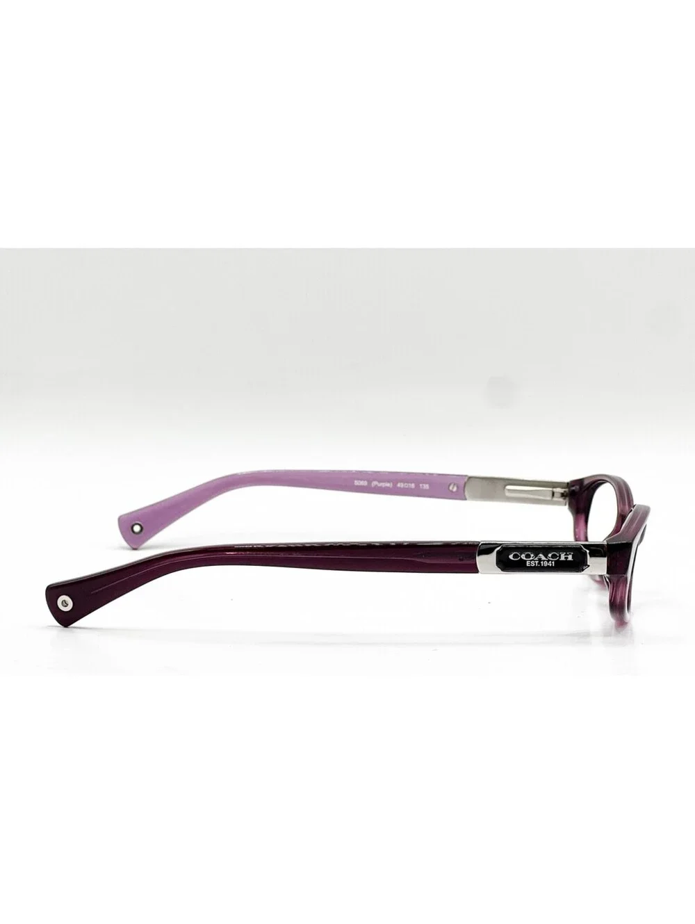 Coach HC 6037 5069 Crystal Purple Oval Authentic Eyeglass Frames 49-16-135